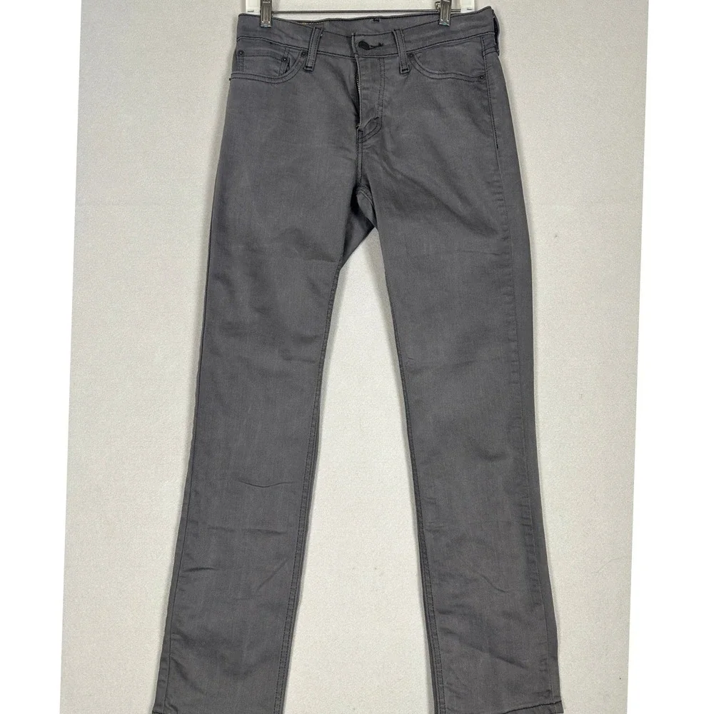 Levis 511 Jeans Mens 30X32 Charcoal Grey Slim Fit Straight Leg Red Tab Denim